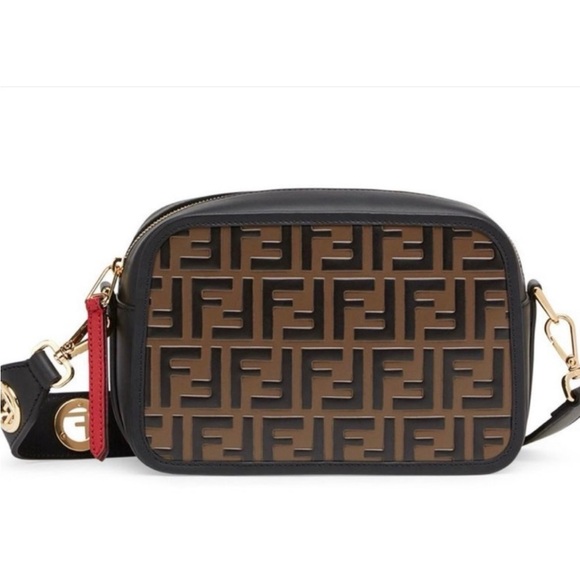 Fendi Embossed Leather Camera Bag - Picture 1 of 16
